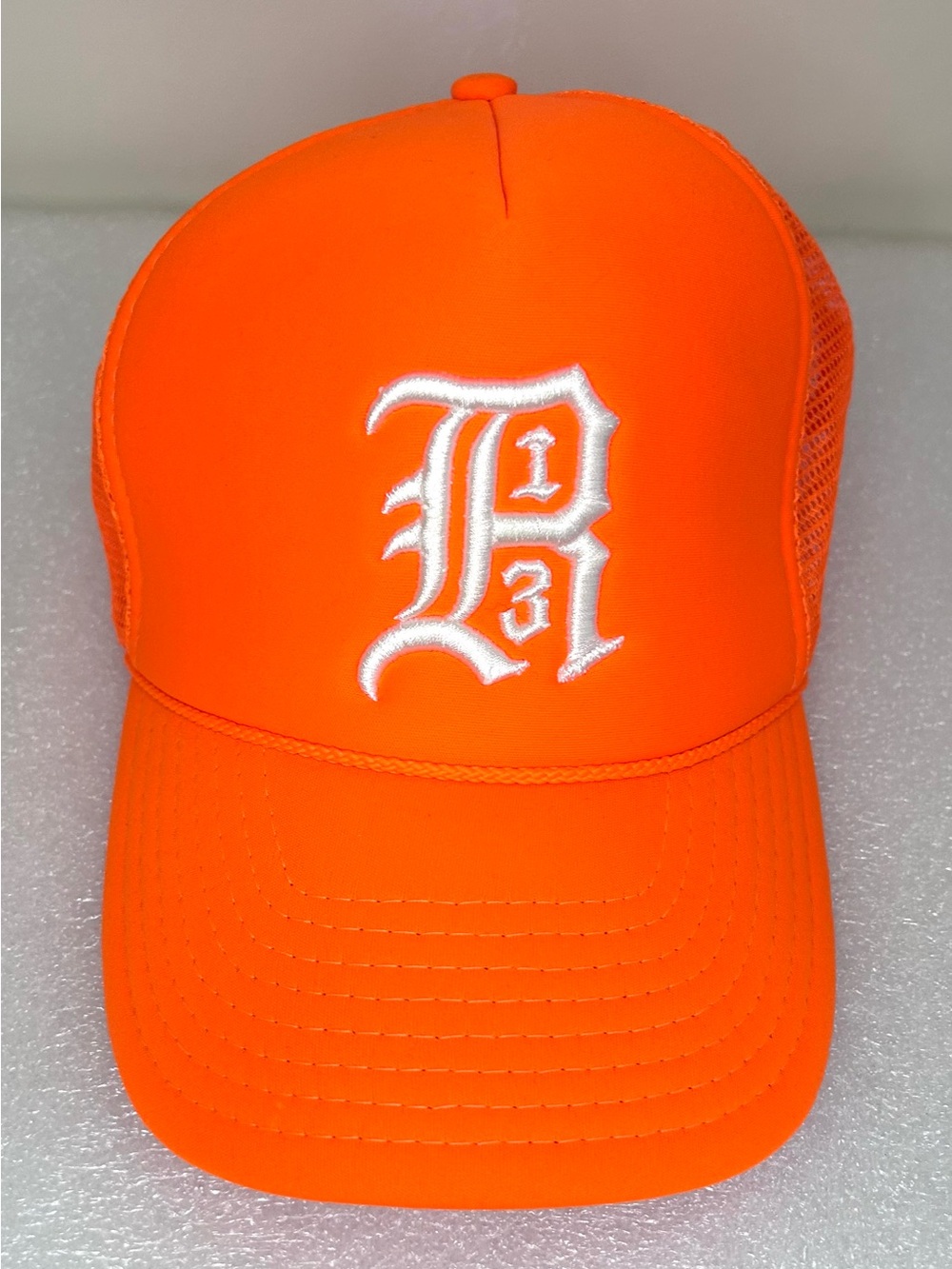 R13 Orange Trucker Hat adjustable Snap back EUC - Picture 2 of 8